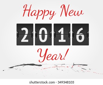 vector 2016 new year analog calendar countdown with flip sheets
