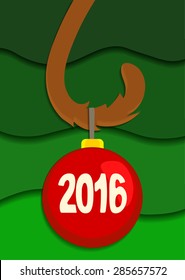 Vector 2016 new year of monkey background