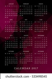 Vector 2017 Calendar Template