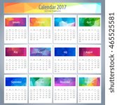 vector 2017 calendar template with colorful triangle background weeks start on sunday colour coloration holiday colorful season abstraction background scene colourful new partnership aeroplane clean s
