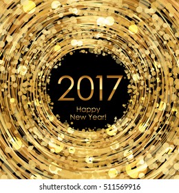 vector  2017 glowing gold background