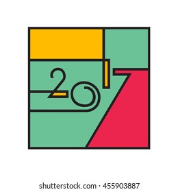 Vector 2017 Happy New Year