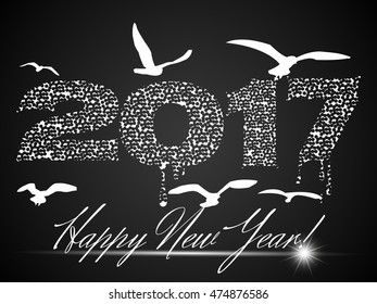 Vector 2017 Happy New Year background with
