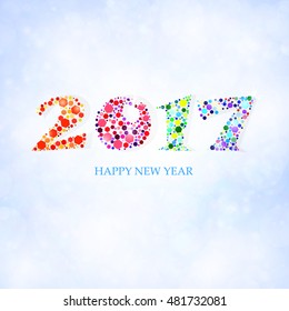 Vector 2017 Happy New Year background . 