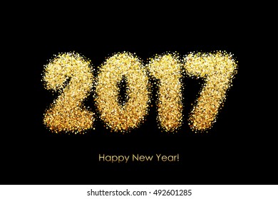 Vector 2017 Happy New Year background.