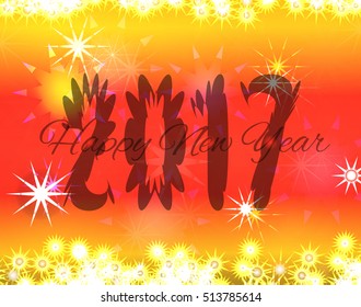 vector 2017 happy new year background withhighlights