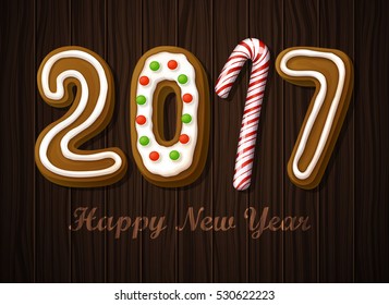Vector 2017 Happy New Year background.