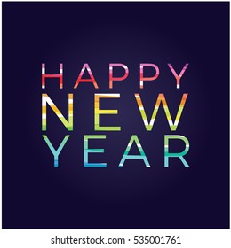 Vector 2017 Happy New Year colorful background. New Year party greeting card, poster design