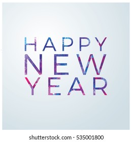 Vector 2017 Happy New Year colorful background. New Year party greeting card, poster design