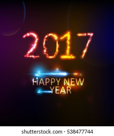 Vector 2017 Happy New Year 