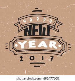 Vector 2017 Happy New Year background greeting holiday flayer brochure layout card design illustration