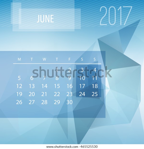 Summer Calendar 2017 Template from image.shutterstock.com
