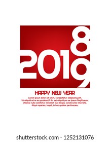 Vector 2018 to 2019 Happy New Year background.