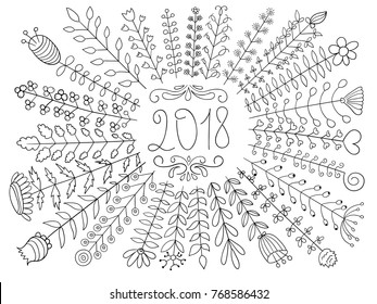 Vector 2018 Floral Greeting