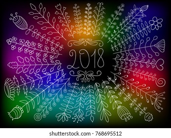 Vector 2018 Floral Greeting