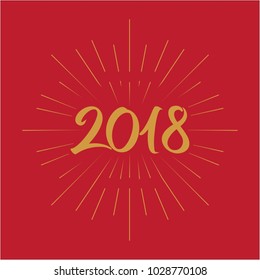 Vector 2018 hand letttering