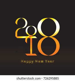 Vector 2018 Happy New Year background Illustration.