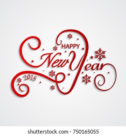 Vector 2018 Happy New Year. Holiday Vector Illustration. Happy New Year 2018 Background.