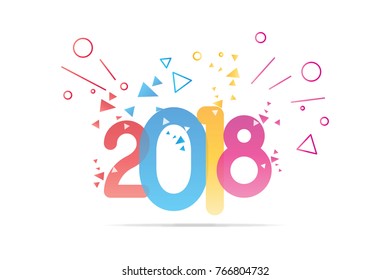 Vector 2018 Happy New Year background