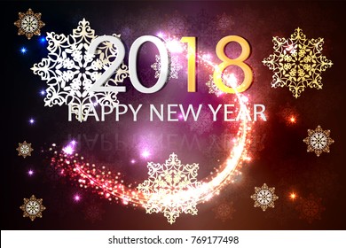 Vector 2018 Happy New Year background