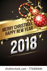 Vector 2018 Happy New Year background