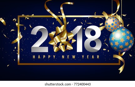 Vector 2018 Happy New Year background