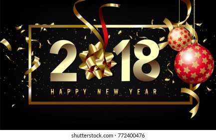 Vector 2018 Happy New Year background