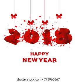 Vector 2018 Happy New Year background.