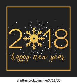 Vector 2018 New Year Black background