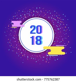 Vector 2018 new year design template