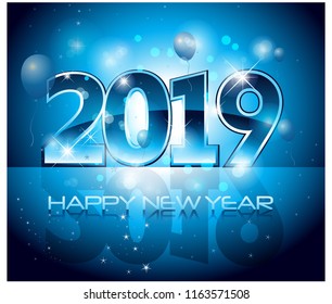 Vector 2019 Happy New Year background