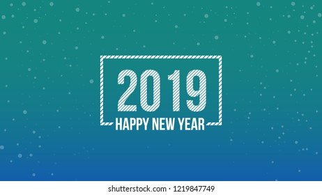 Vector 2019 Happy New Year background, vector illustration