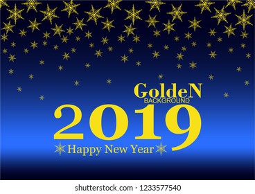 Vector 2019 Happy New Year winter background