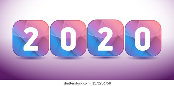 Vector 2020 happy new year