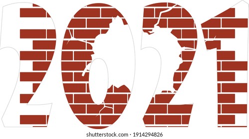 vector 2021. is a graphic of the name of the year. can be used as a wallpaper, background, etc. This design is simple graphic design