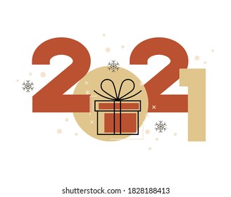Vector 2021 Happy New Year background . christmas card.