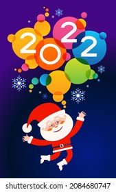 Vector 2022 Happy New Year background.  The file is saved in the version 10 EPS. 
