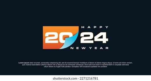 Vector 2023 to 2024 logo text celebration design template suitable for banner website poster or greeting card