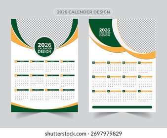Vector 2026 Calendar Printable Template