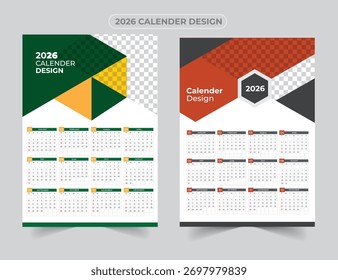 Vector 2026 Calendar Printable Template