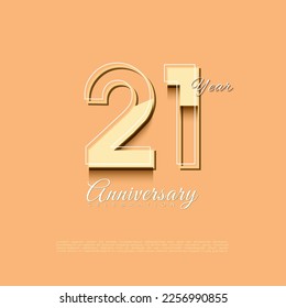 Vector 21st birthday number on a clean background. svg