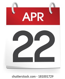 Vector of 22nd of April Calendar