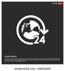 Vector 24 Hour Open Icon