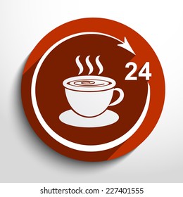 Vector 24 hours delivery web icon. Eps 10.