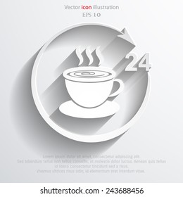 Vector 24 hours delivery web icon. Eps 10.