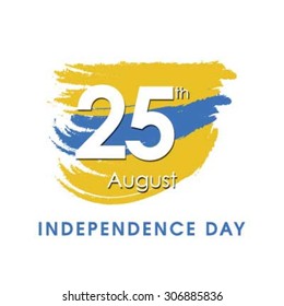 Vector 25 August Celebration Card. Beautiful stroke typography Uruguay Independence day background. nice and creative vector abstract for Happy Independence Day creative art Illustration