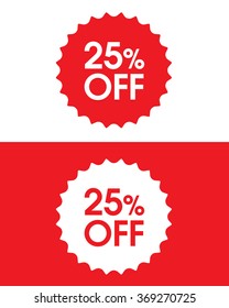 Vector 25% Off Retail Sales Burst