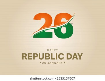 Vector 26 January Indian Republic Day Celebration Greeting Background design