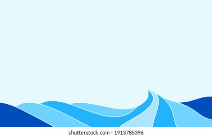 Abstract​ blue​ sea​ background​ vector.