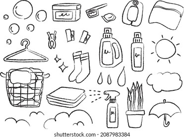 laundry　Laundry products　illustration vector 